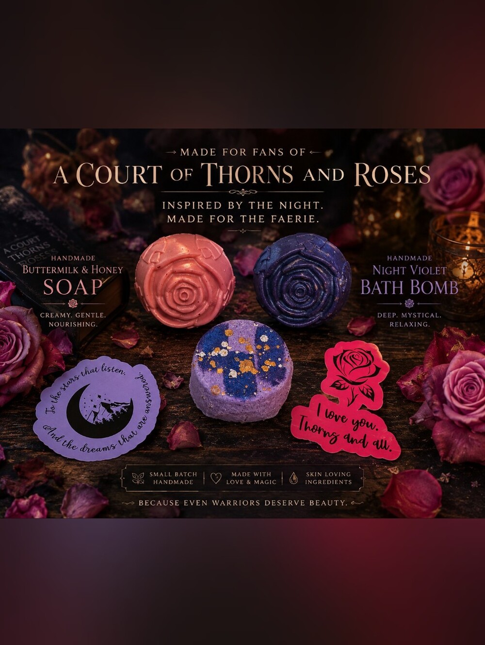 A Court of Thorns and Roses ACOTAR Bath Ritual Kit
